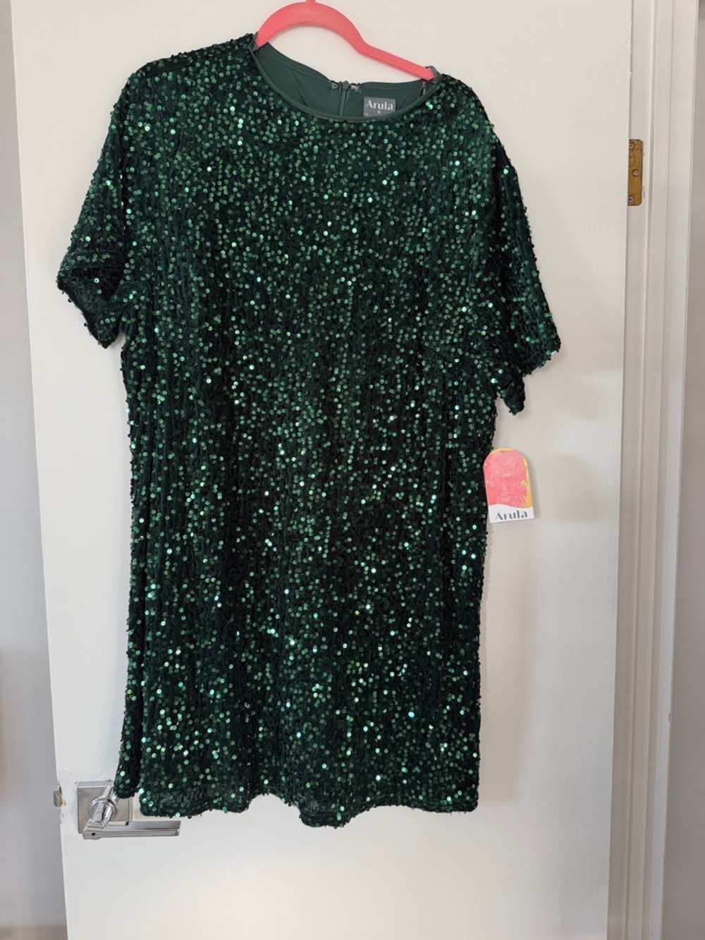ARULA Emerald Green Sequin Short Dress